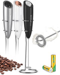 SIMPLETASTE Rechargeable Milk Frother Handheld Dual Coil Whisk Head Mixer