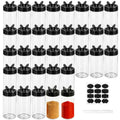 35 Pcs 8.7 oz Plastic Spice Jars with Labels and Pen Clear Kitchen Seasoning Containers with Shaker Lids Spice Powders Bottles Seasoning Store Jars, for Kitchen