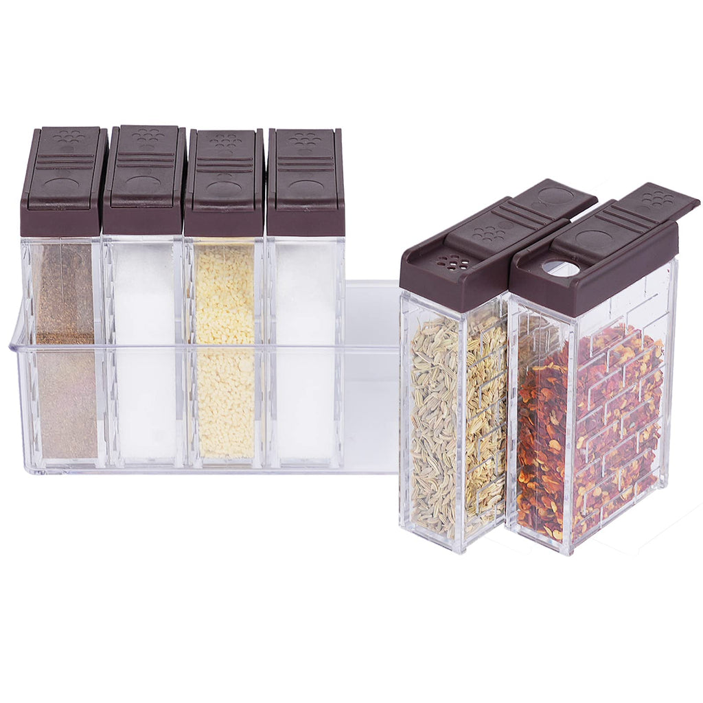 URALFA Multi Spice Containers, Plastic Spice Shaker, 24 Pack Color