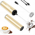 Rechargeable Milk Frother Battery Operated,2-Speed Portable Travel Frother,Electric Milk Foamer Coffee Frother for Latte, Cappuccino, Hot Chocolate Drink Mixer with Double Mini Whisks and USB Cable