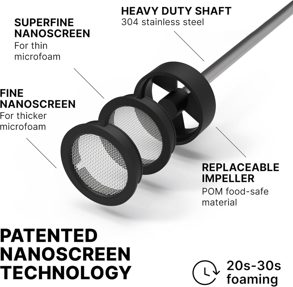 Subminimal NanoFoamer Milk Foamer - Rechargeable Handheld Foamer - Black