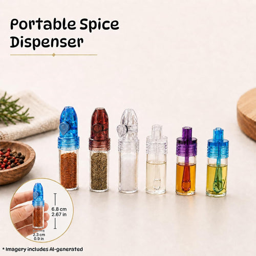 15PCS Portable Spice Dispenser Set, Mini Seasoning Bottles
