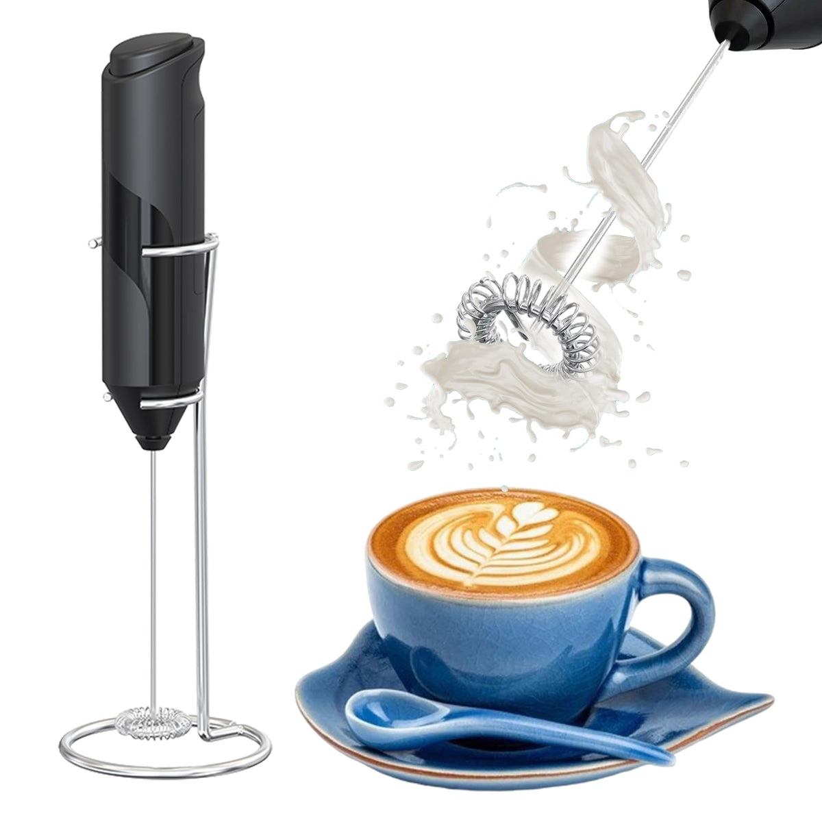Portable Milk Frother Handheld - Travel Coffee Frother Handheld