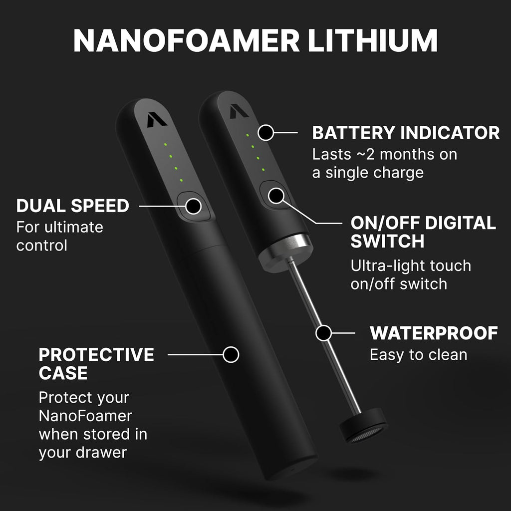 Subminimal NanoFoamer Milk Foamer - Rechargeable Handheld Foamer - Black