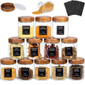 Yangbaga Glass Spice Jars with Labels, 24pcs 4oz Seasoning Organizer Jars