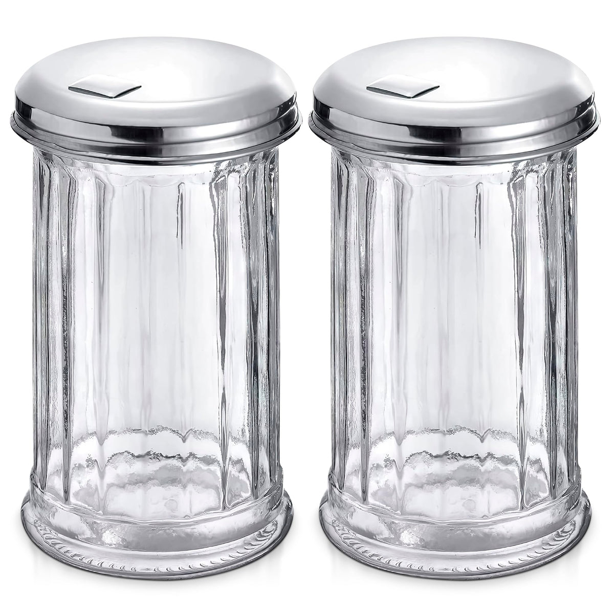 12 Oz Glass Sugar Container for Coffee Bar, with Pour Spout