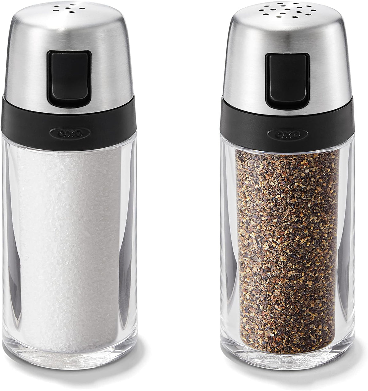 OXO Good Grips Salt & Pepper Shaker Set, Easy to Refill with Twist-Off Lid