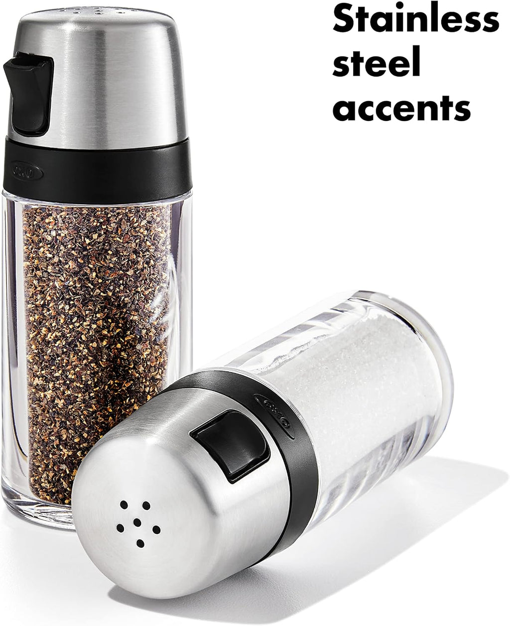OXO Good Grips Salt & Pepper Shaker Set, Easy to Refill with Twist-Off Lid