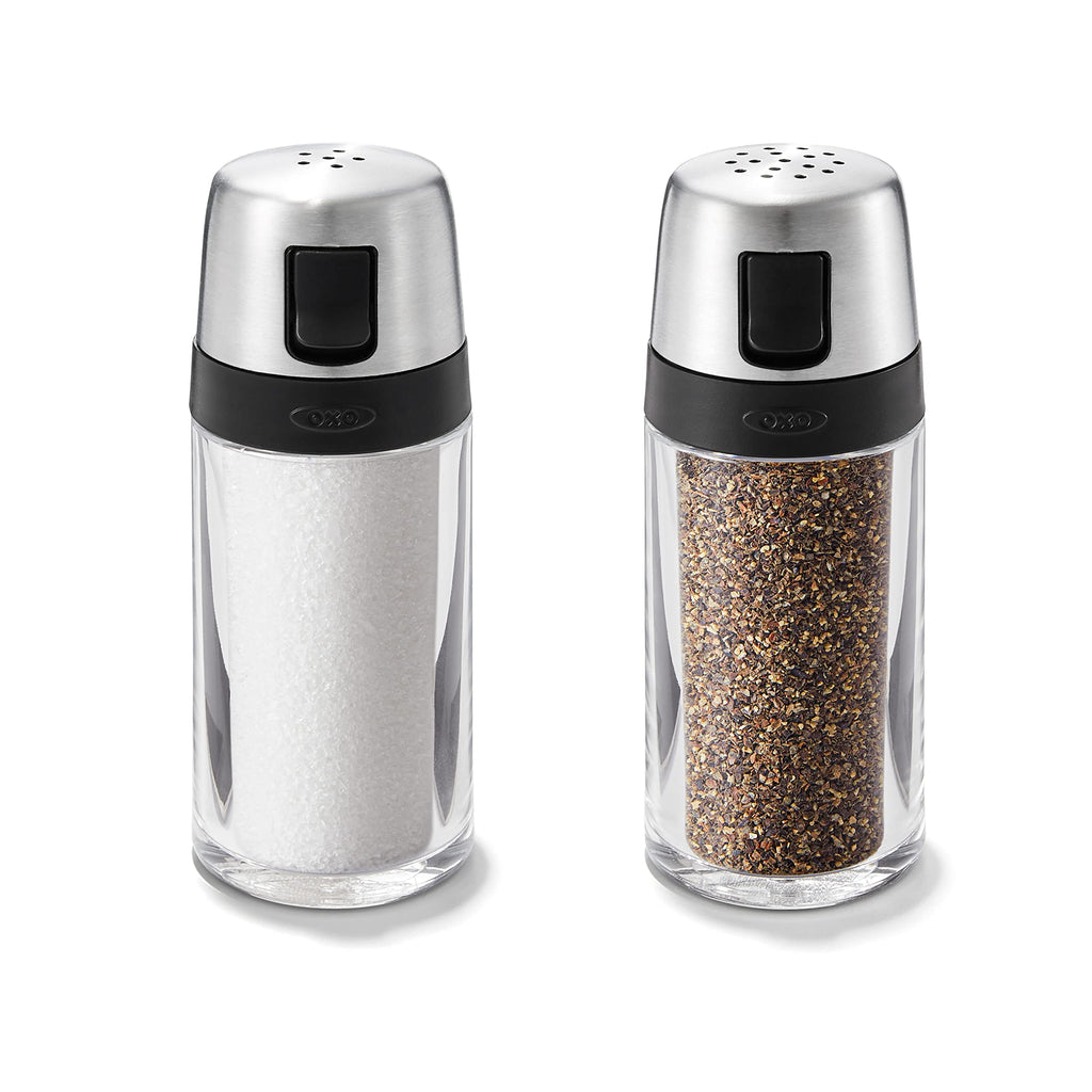 OXO Good Grips Salt & Pepper Shaker Set, Easy to Refill with Twist-Off Lid