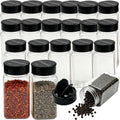 20 Pack 9 oz Plastic Spice Jars with Shaker Lid, Reusable Clear Spice Bottles, Empty BPA Free Seasoning Container for Storing Spice, Herbs, Seasoning Powders