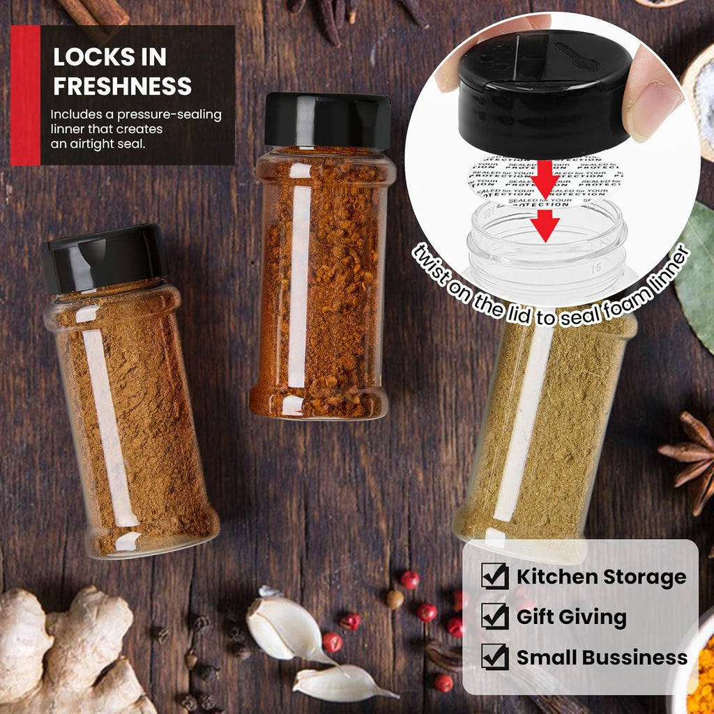 TUZAZO 14 Pcs 3 Oz Spice Jars Plastic Seasoning Containers