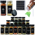 36 Spice Jars with Labels, 4 oz Seasoning Jars for Cabinets, Drawers, Racks